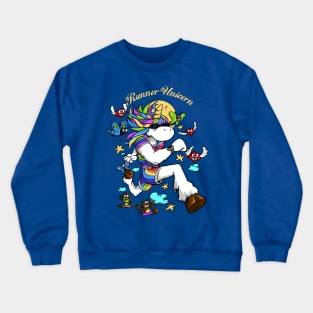 runner unicorn Crewneck Sweatshirt